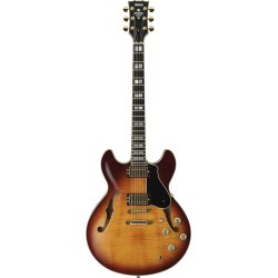 ギター YAMAHA SA2200 Yamaha SA2200 Semi-Hollow Violin Sunburst w. case - Electric